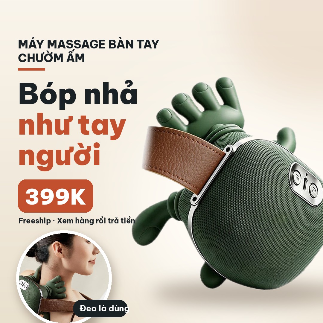 Máy massage bàn tay chườm ấm